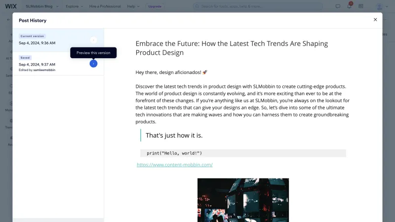 Wix — Design, интерфейс, скриншот 1292