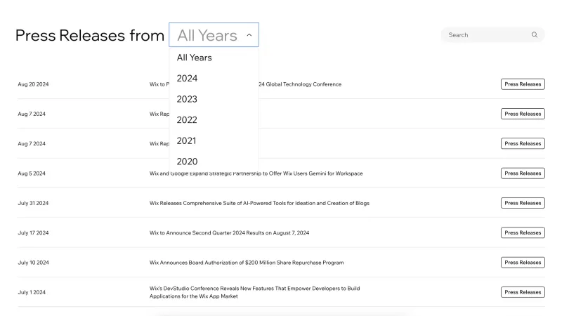 Wix — Design, интерфейс, скриншот 1295