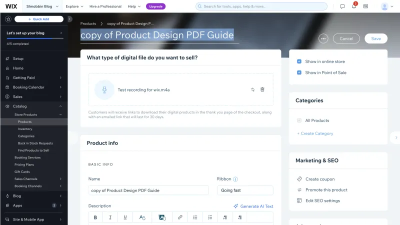 Wix — Design, интерфейс, скриншот 1299