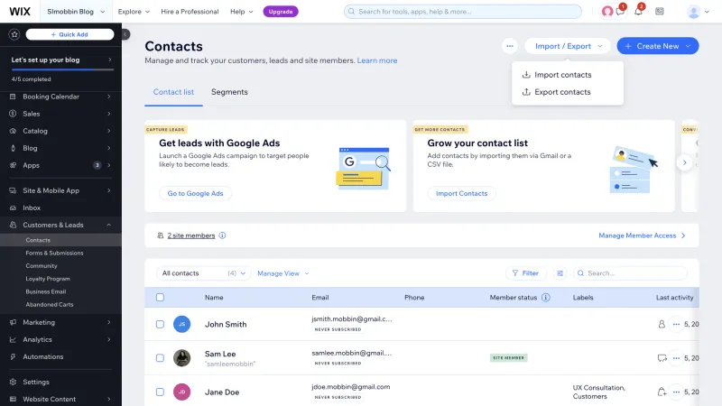 Wix — Design, интерфейс, скриншот 1302