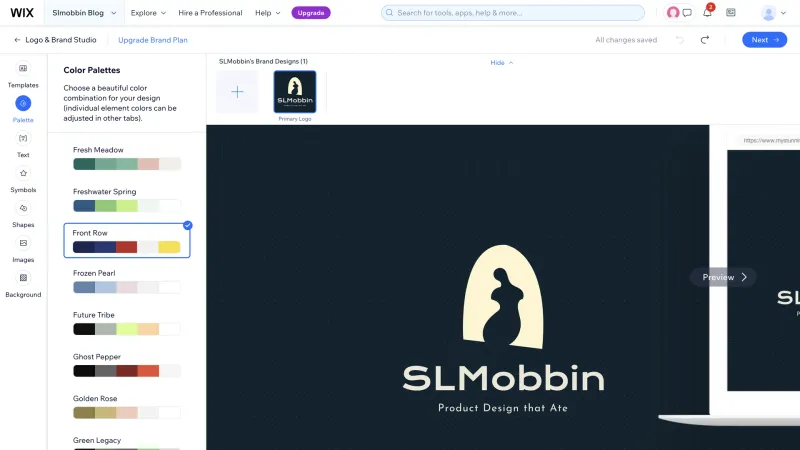 Wix — Design, интерфейс, скриншот 1305