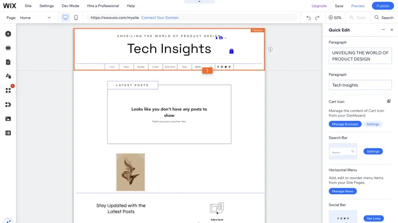 Wix — Design, интерфейс, скриншот 1306