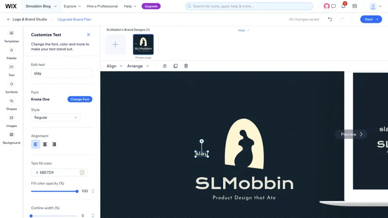 Wix — Design, интерфейс, скриншот 1326