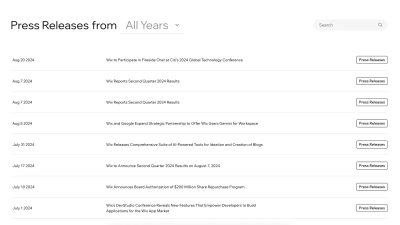 Wix — Design, интерфейс, скриншот 1334