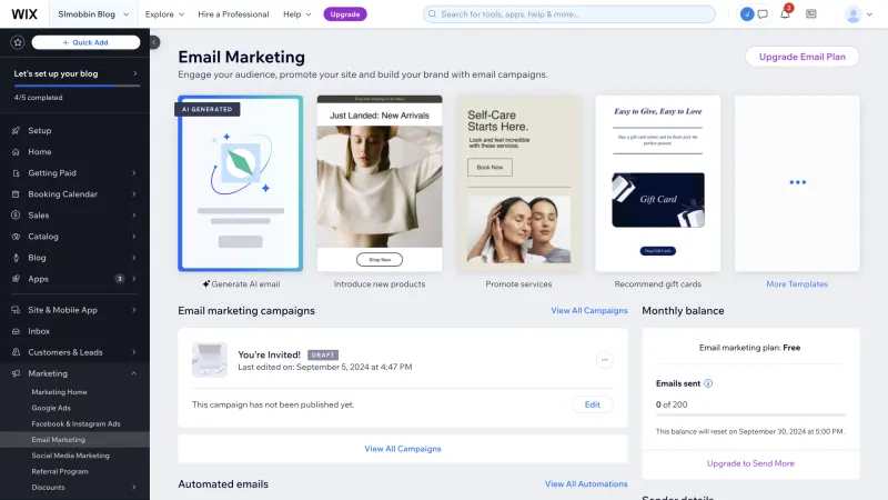 Wix — Design, интерфейс, скриншот 1365
