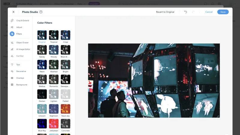 Wix — Design, интерфейс, скриншот 1406