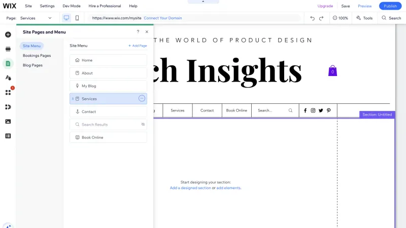 Wix — Design, интерфейс, скриншот 1411