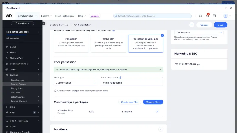 Wix — Design, интерфейс, скриншот 1422