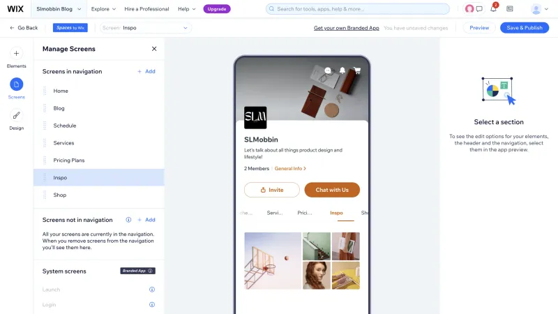 Wix — Design, интерфейс, скриншот 1443