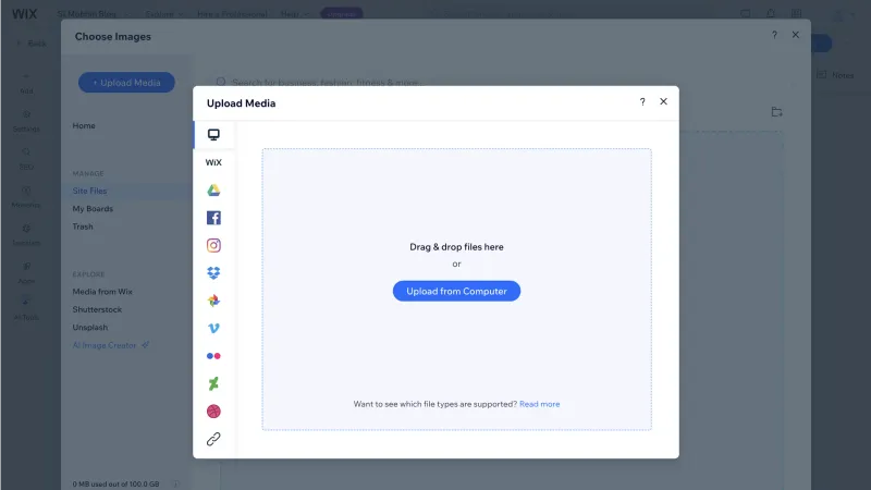 Wix — Design, интерфейс, скриншот 1461