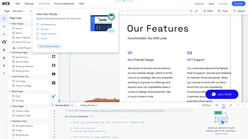 Wix — Design, интерфейс, скриншот 1462