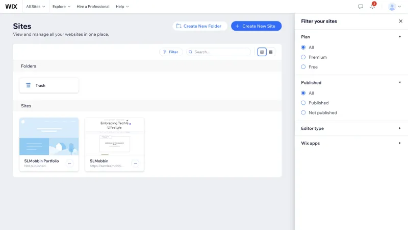 Wix — Design, интерфейс, скриншот 1465