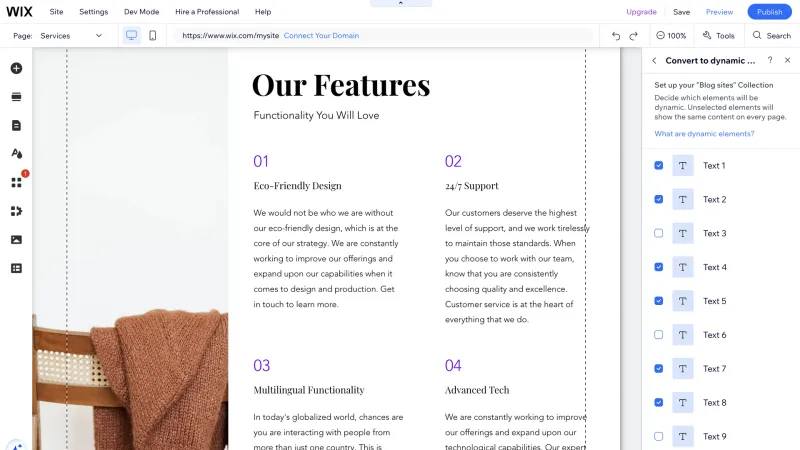 Wix — Design, интерфейс, скриншот 1468