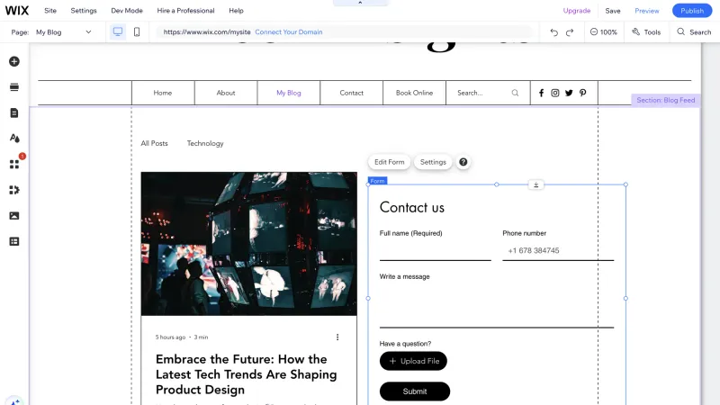 Wix — Design, интерфейс, скриншот 1475