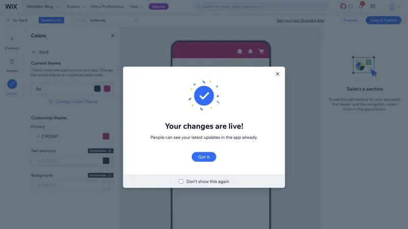 Wix — Design, интерфейс, скриншот 1479