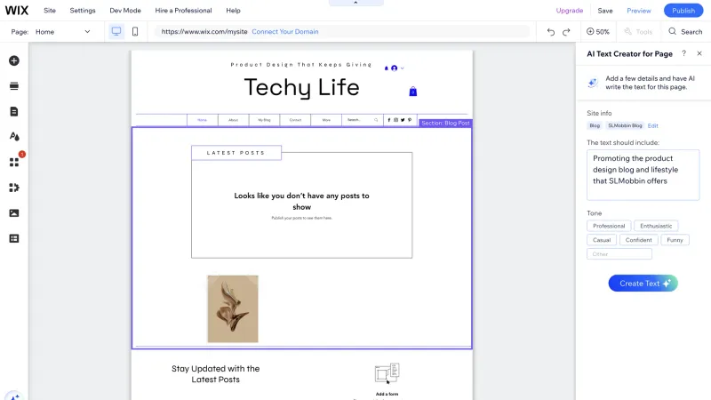 Wix — Design, интерфейс, скриншот 1486