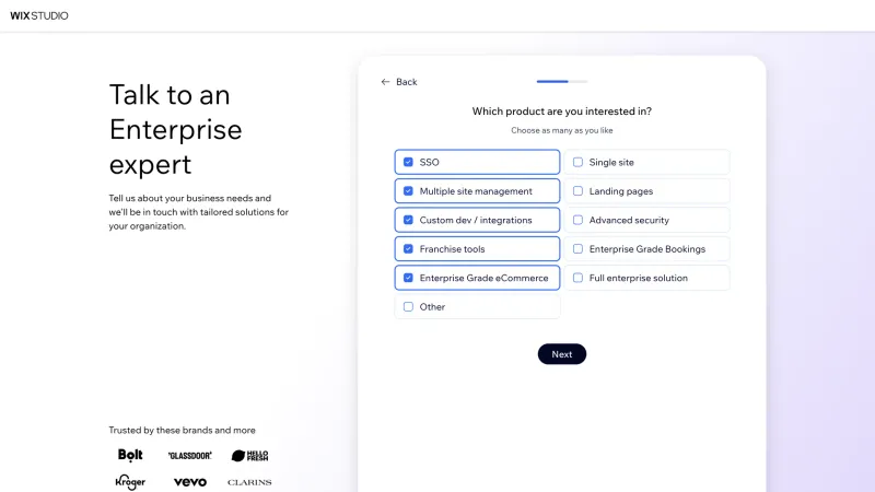 Wix — Design, интерфейс, скриншот 1530