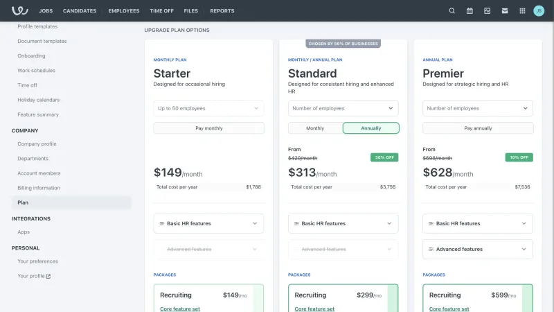 Workable — HR, интерфейс, скриншот 5/807