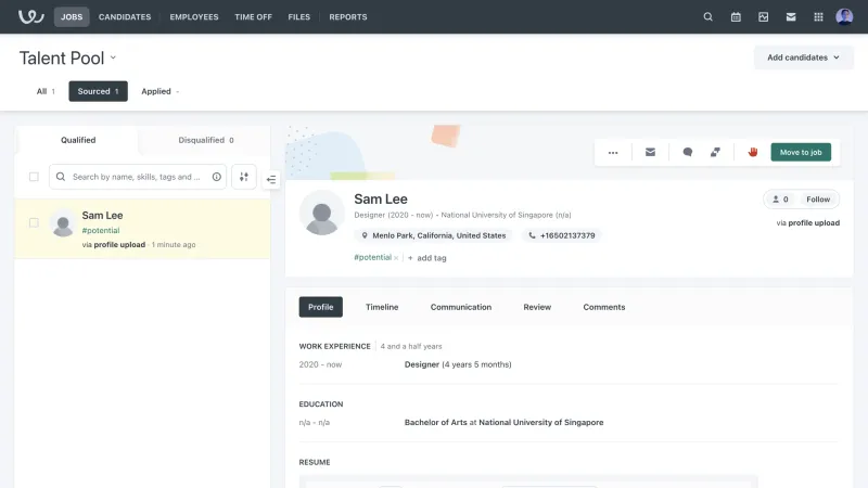 Workable — HR, интерфейс, скриншот 7/807